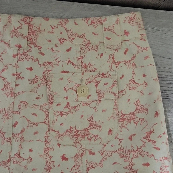 🛍Eddie Bauer Cream Pink Floral Cotton A Line Skirt Womens Size 10 - Picture 10 of 10